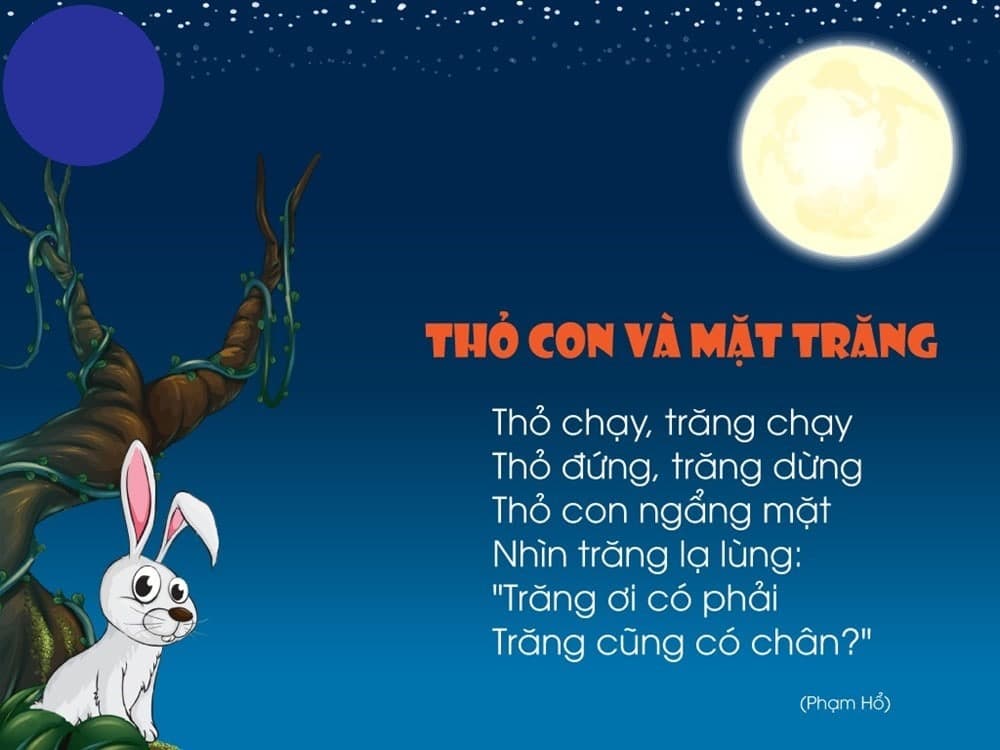 Lời thơ thỏ con và mặt trăng