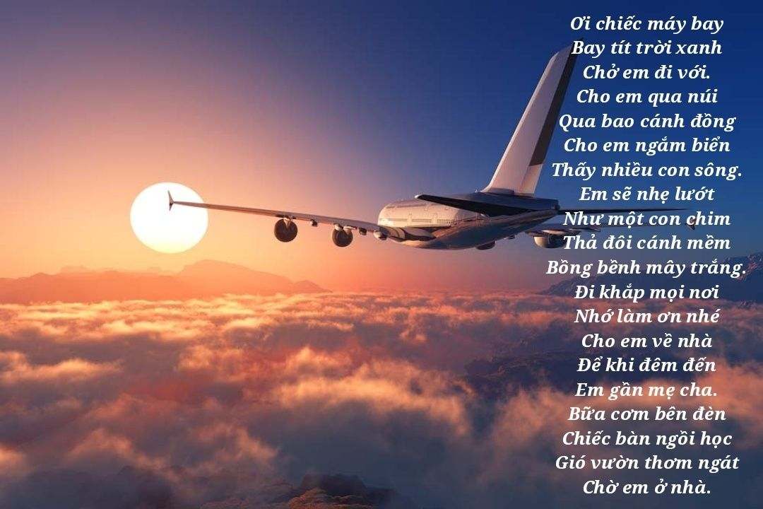 Tranh của bài thơ ơi chiếc máy bay