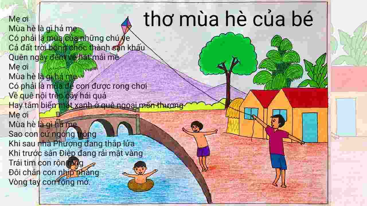 Tranh thơ mùa hè của bé