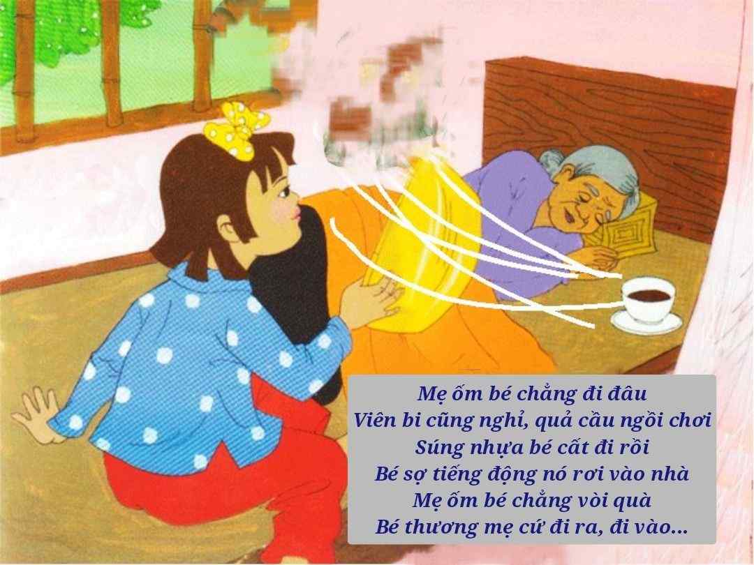 Tranh Lời thơ hay mẹ ốm