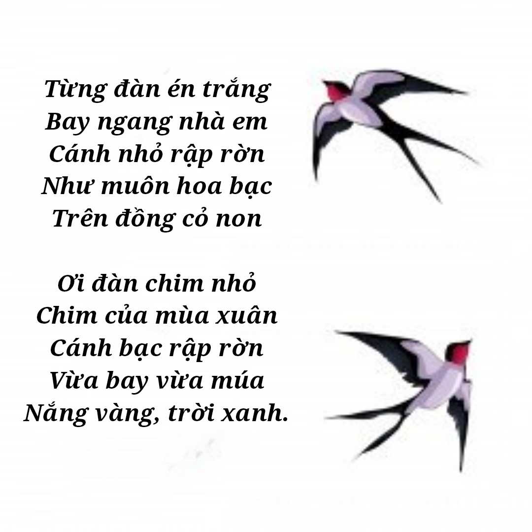 Bài Thơ Chim Én Mầm Non ️️ Nội Dung, Hình Ảnh, Giáo Án