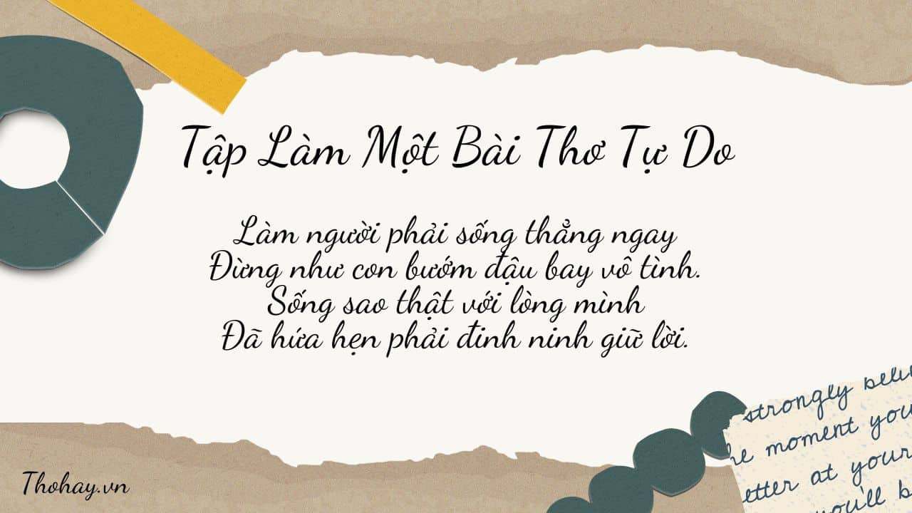 Tập Làm Một Bài Thơ Tự Do